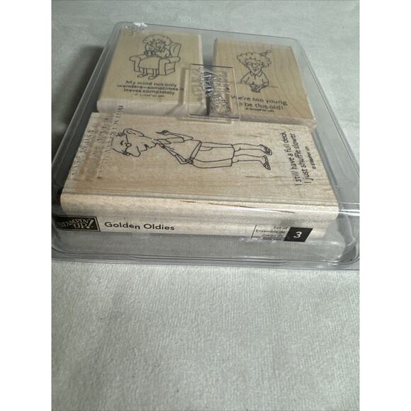 Stampin Up! Funny Old Man And Woman Stamps Lot Of Three - Picture 2 of 3
